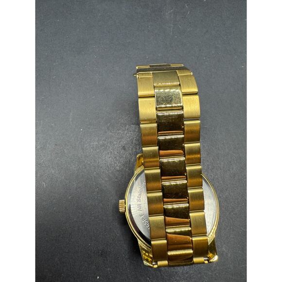 Armitron Gold Tone Stainless Steel Day & Date Watch 20/5496GP 43.8mm Working - Picture 7 of 10